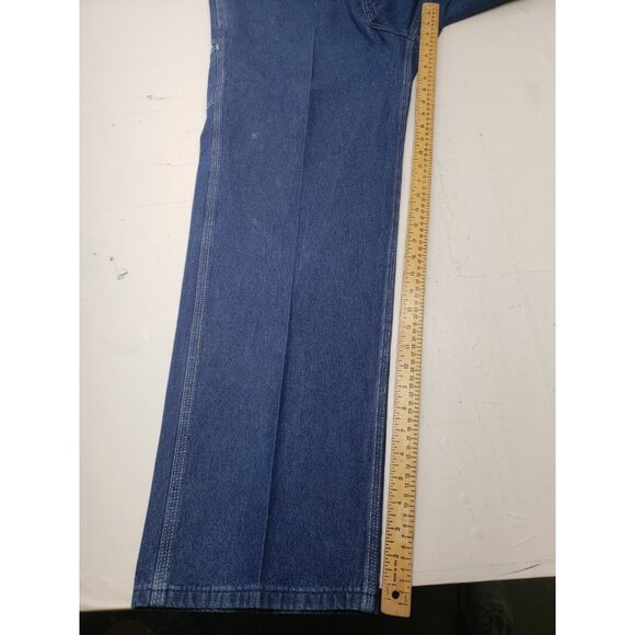 Carhartt Overalls Mens 38x32 Blue Denim 100% Cotton RN#14806 Pre Owned - Picture 8 of 13
